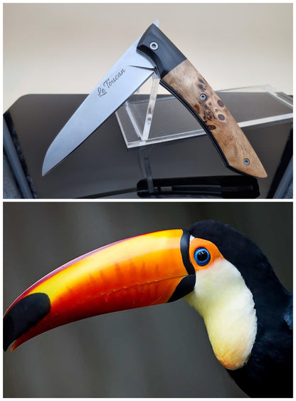 Toucan à friction, Loupe de Peuplier et Ébène